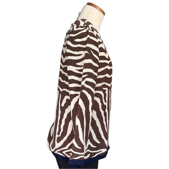 J.Crew Zebra Print Top, Brown, size 8 - Picture 6 of 10